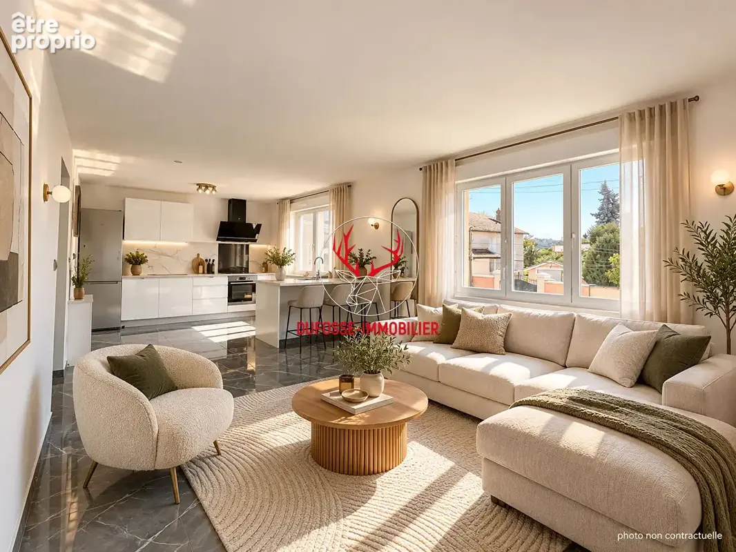 Feyzin les razes : t4 94 m² - 3 chambres et grande pièce de vie - petite copropriété - faibles charges - photo 3