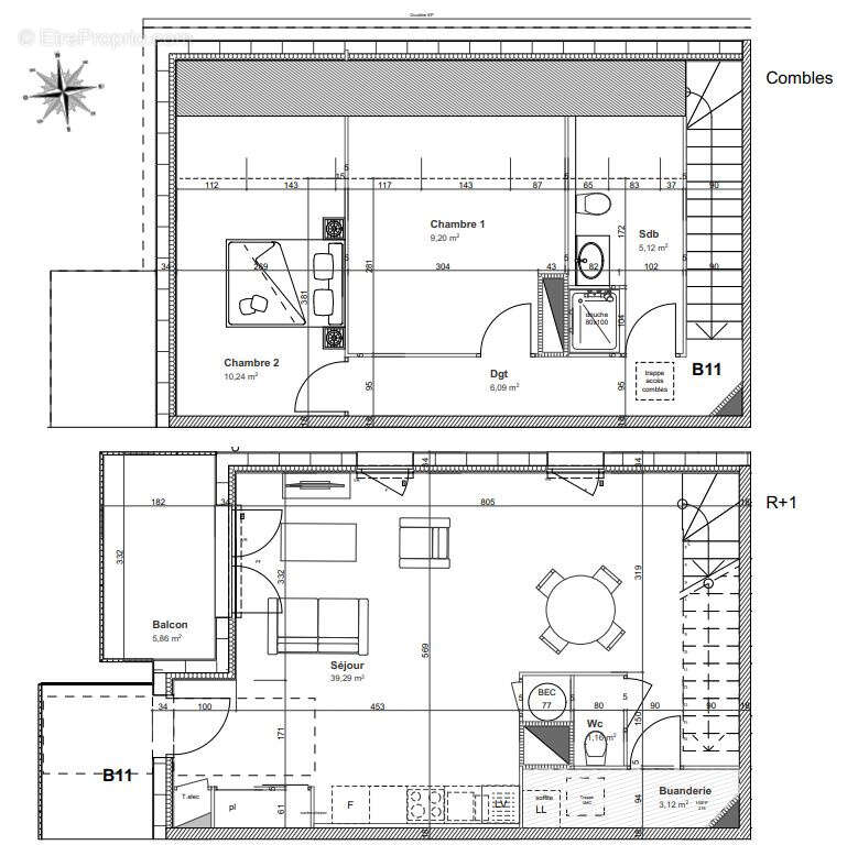 Appartement à CORMELLES-LE-ROYAL