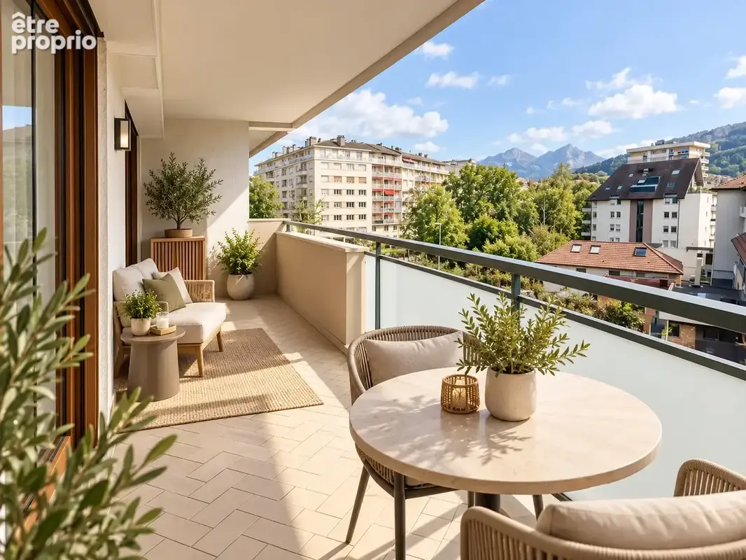 T3/4 avec balcon-terrasse, vue dégagée montagnes   Annecy Cran-Gevrier - photo 1