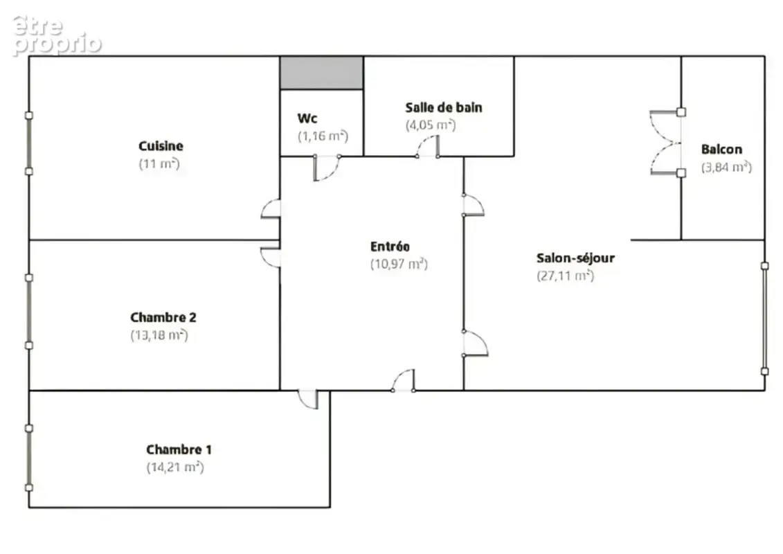 VALDOIE - T3 entièrement rénové avec garage, parking, cave et balcon - photo 11