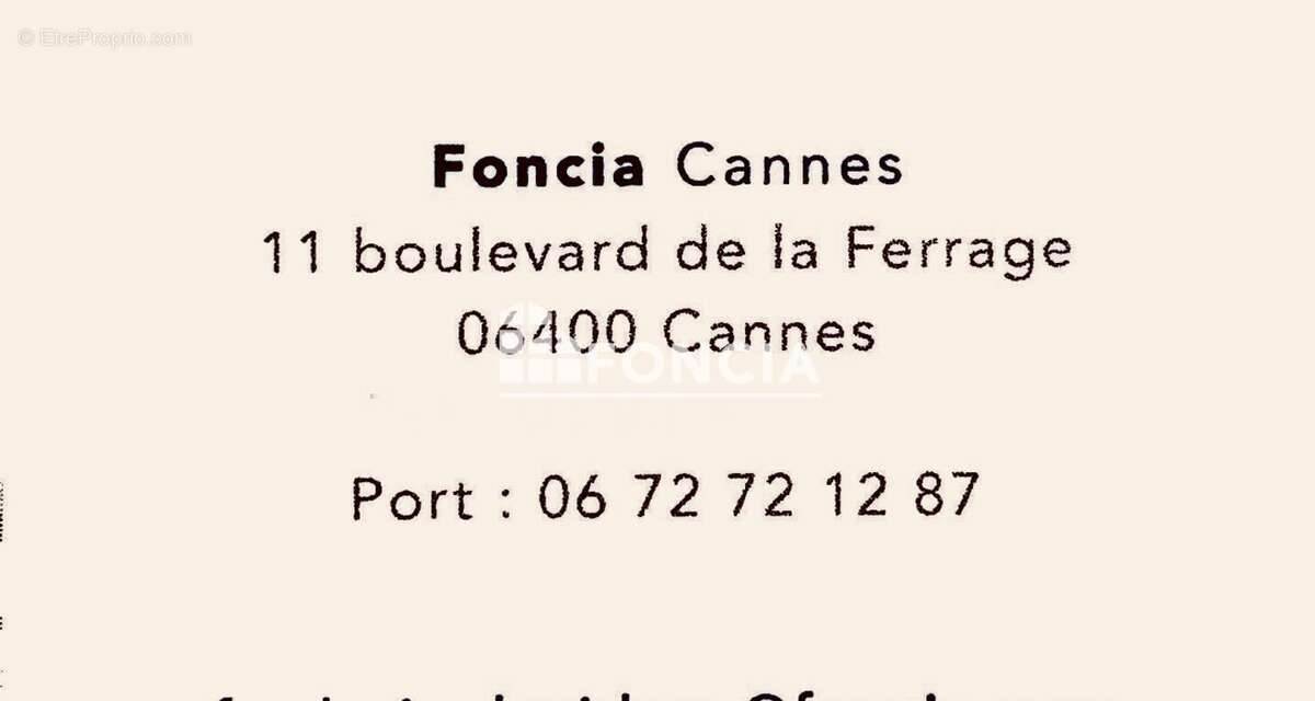 Appartement à CANNES