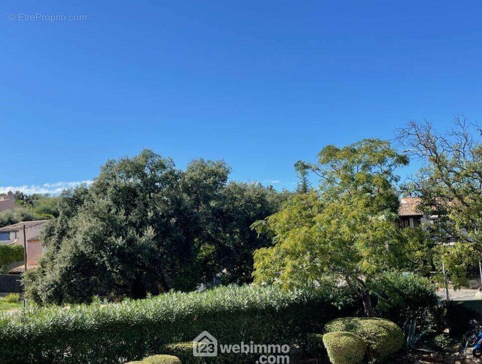 Vue verdoyante sur les arbres et les jardins environnants. - Appartement à SAINTE-MAXIME