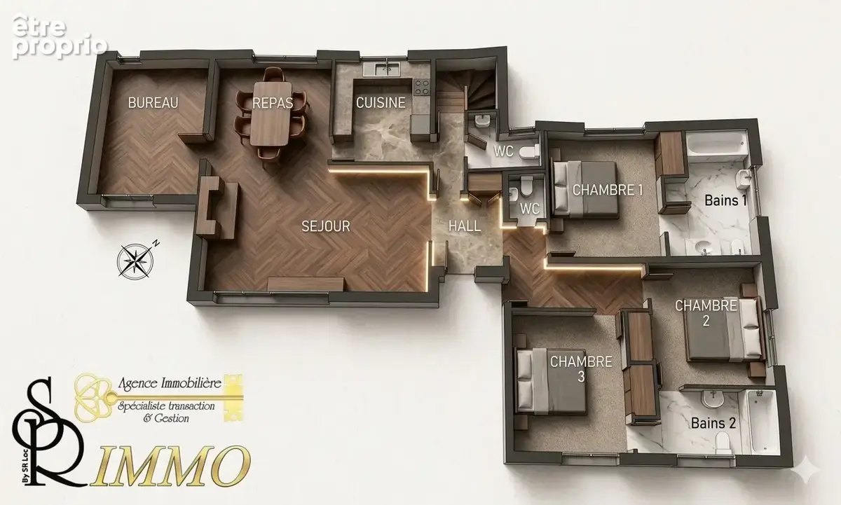 LE BREUIL, villa d'architecte lumineuse de 132 m2 sur sous-sol - photo 18