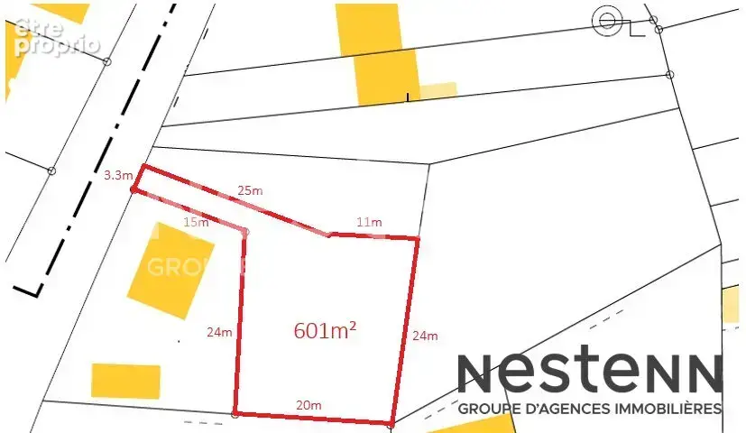 Terrain constructible de 601m² avec un belle façade de plus de 20m libre de constructeur en campagne de Trignac - photo 2