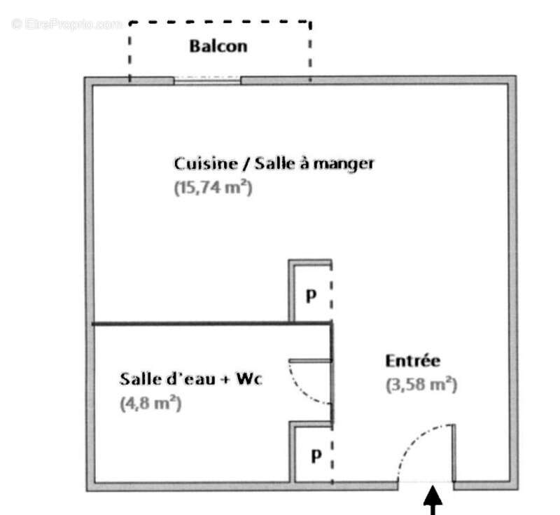 À vendre — T1 meublé 24 m²  Propriano (20) centre-ville, à deux pas du port et des plages - photo 4