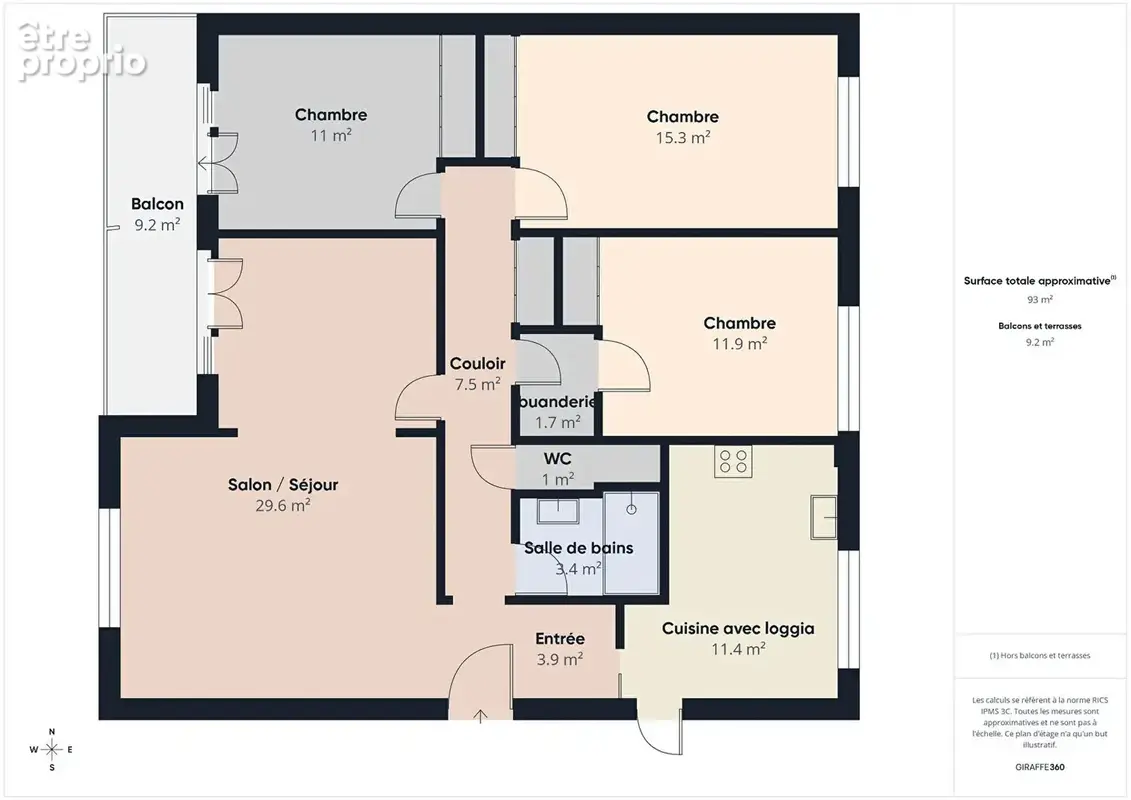 VALENCE SUD ? Appartement T5 de 93 m2 avec balcon, garage et cave - photo 17