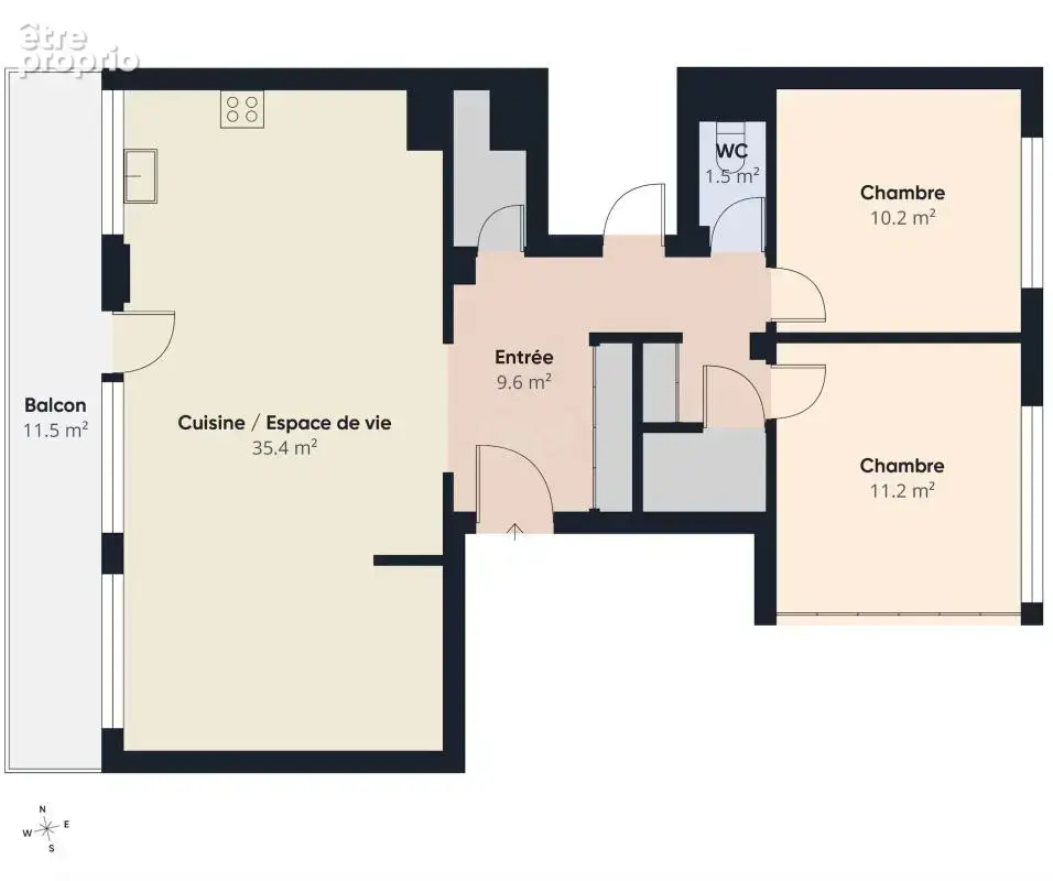 Appartement T3 de 79 m² entièrement rénové - photo 16