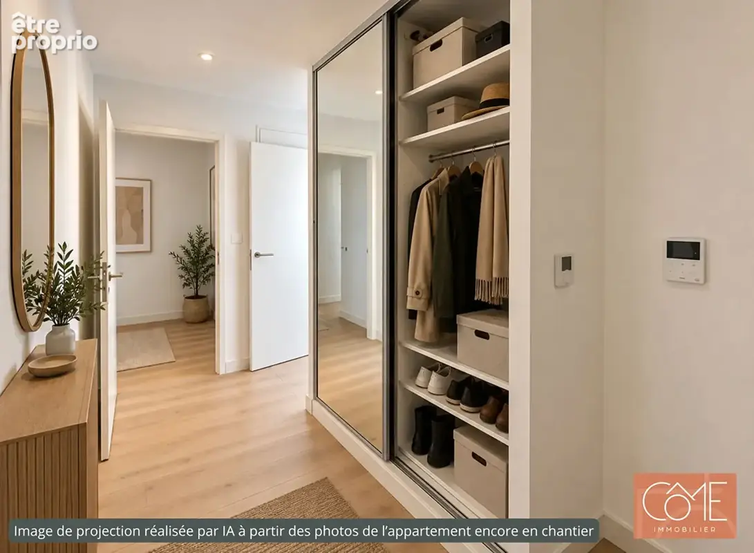 Grand type 3 neuf de 91,5m² - terrasse ouest de 18 m² - 3eme etage sur 4 - 2 boxs - centre-ville - calme sur jardin - saint-grég - photo 9