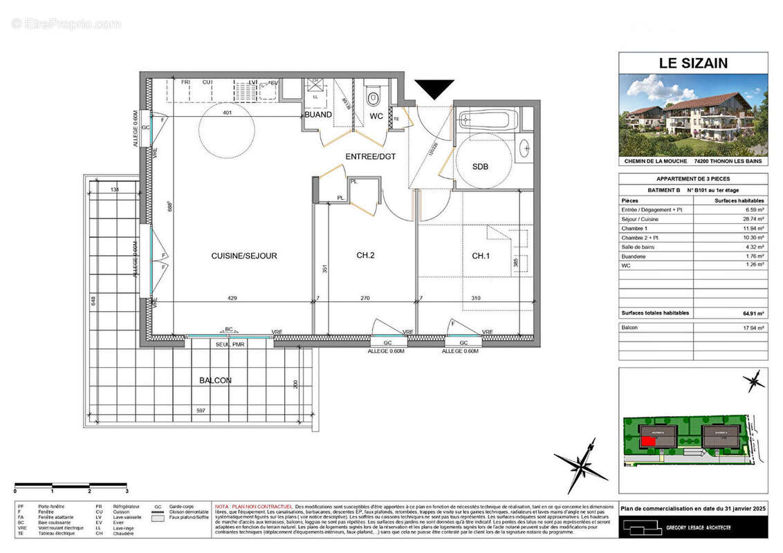 Appartement à THONON-LES-BAINS