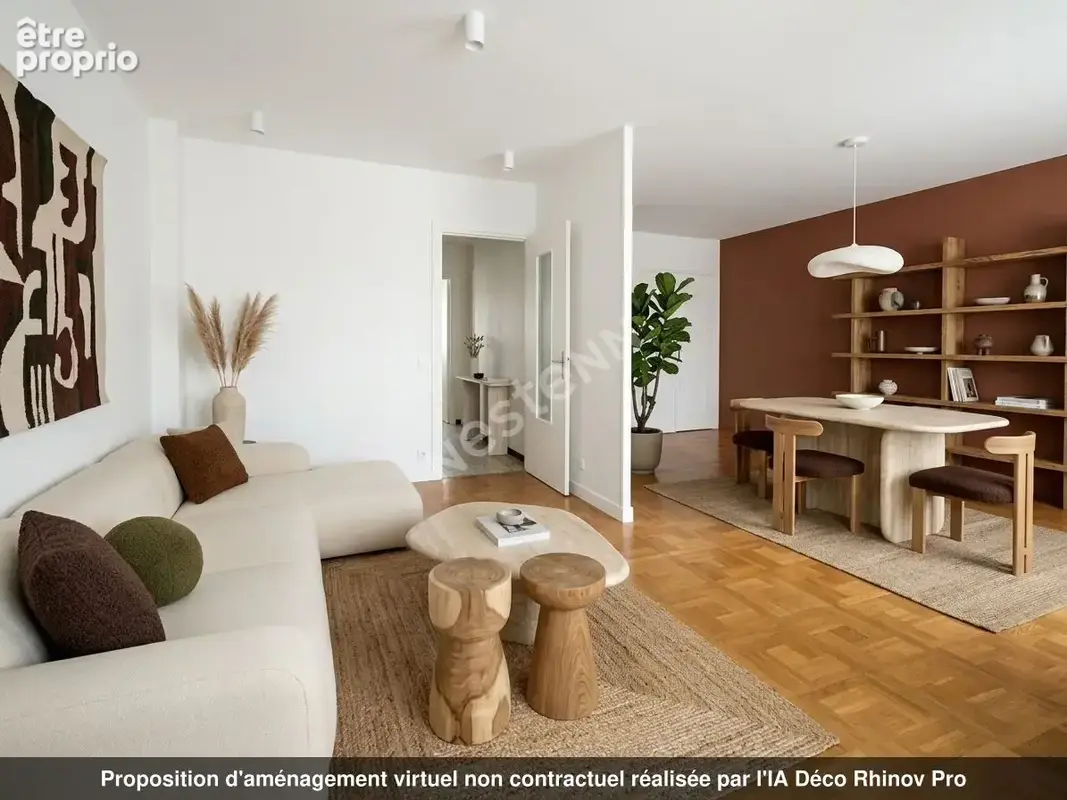 République Villeurbanne - Spacieux T5 traversant de 105 m² avec balcon, cave et stationnement - photo 3