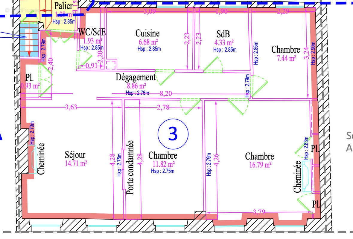 Appartement de 74m2 situé a 100m du métro Gaité - photo 8