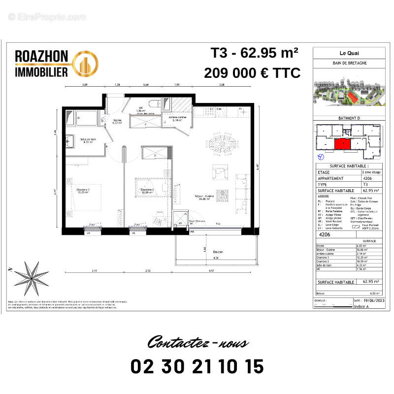Appartement à BAIN-DE-BRETAGNE