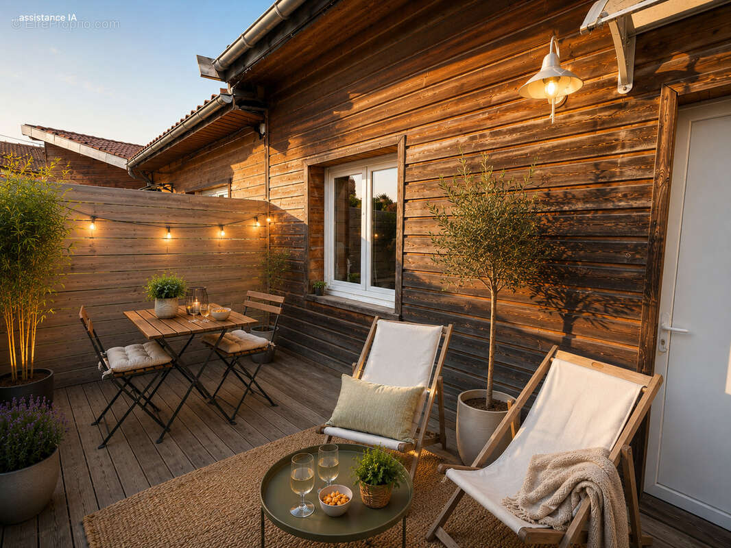 Bordeaux cauderan primrose -  appartement 2 pieces -esprit maison - terrasse  de 18m2 plein sud - photo 2