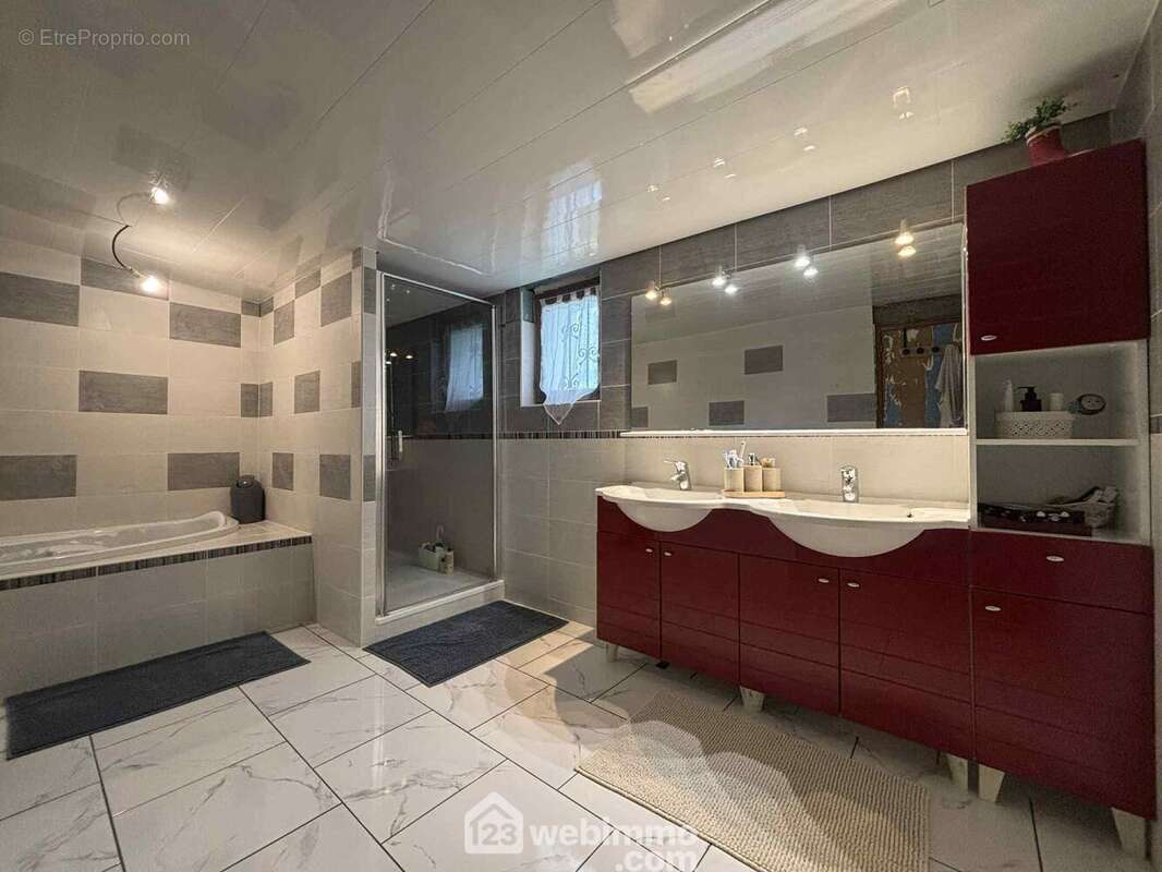Une salle de bains de 12 m2, un WC indépendant, - Maison à THURE