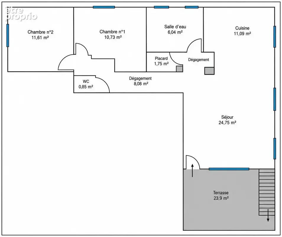 Appartement T3 72m2 avec terrasse 24m2 - photo 10