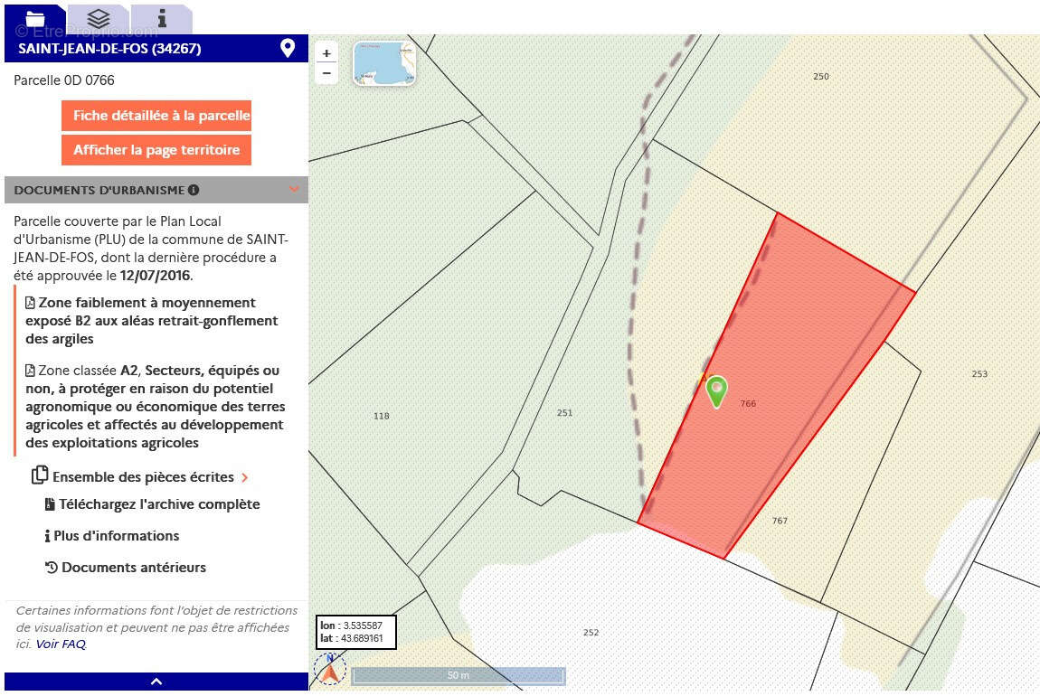 Terrain à SAINT-JEAN-DE-FOS