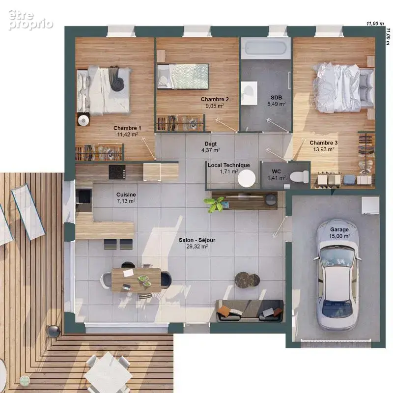 Maison 5 pièces 84 m2 - photo 3