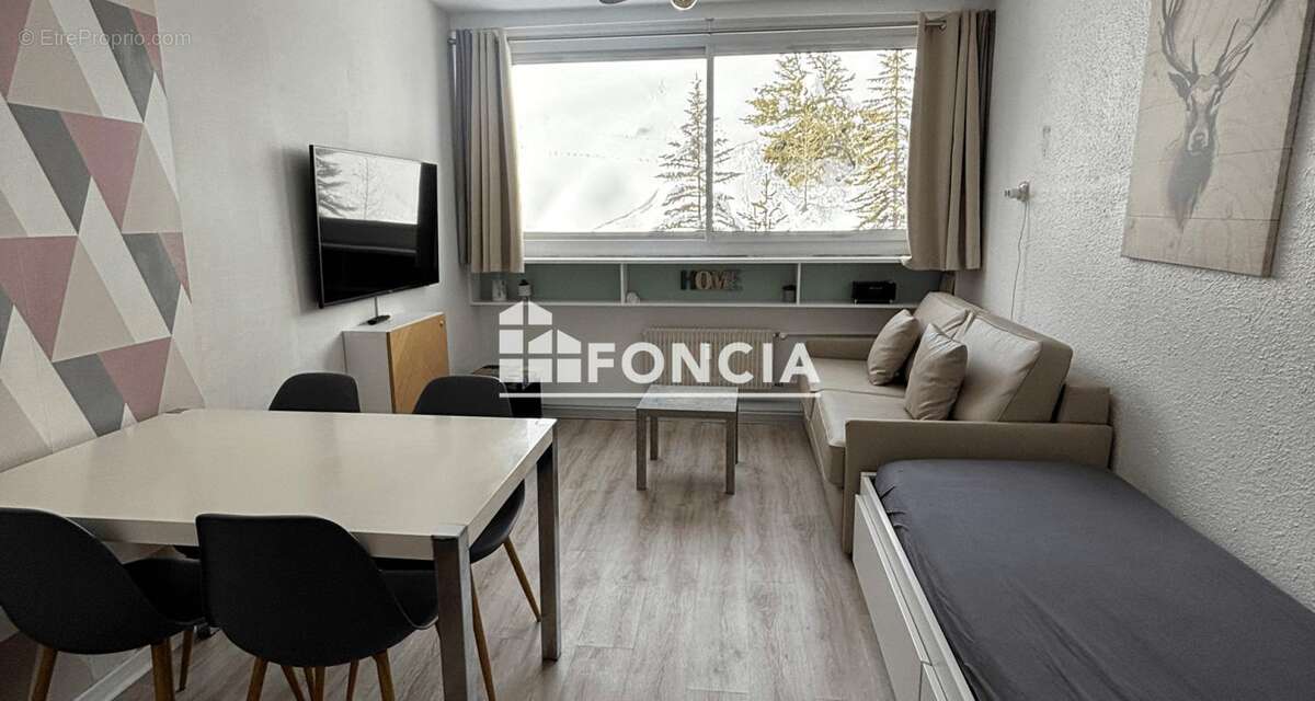 La foux d'allos, la croisette superbe emplacement pour ce spacieux studio entierement renove, ambiance cosy moderne, 4 couchages - photo 5