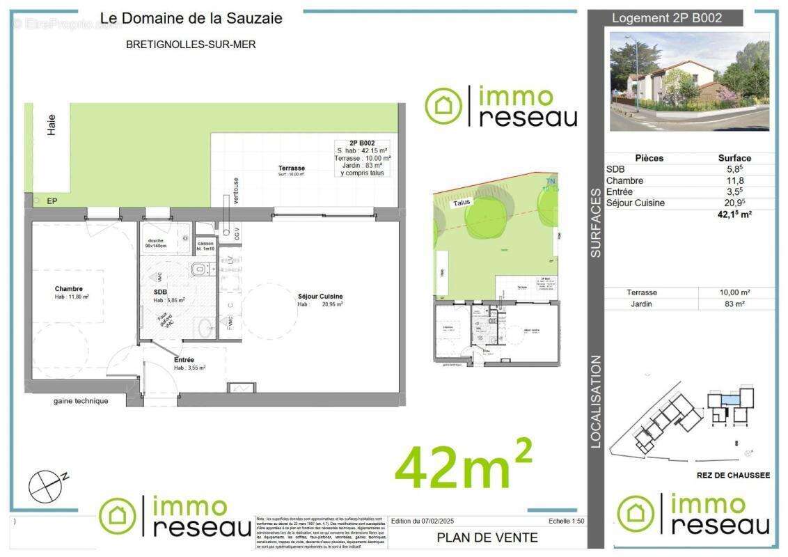 Appartement à BRETIGNOLLES-SUR-MER