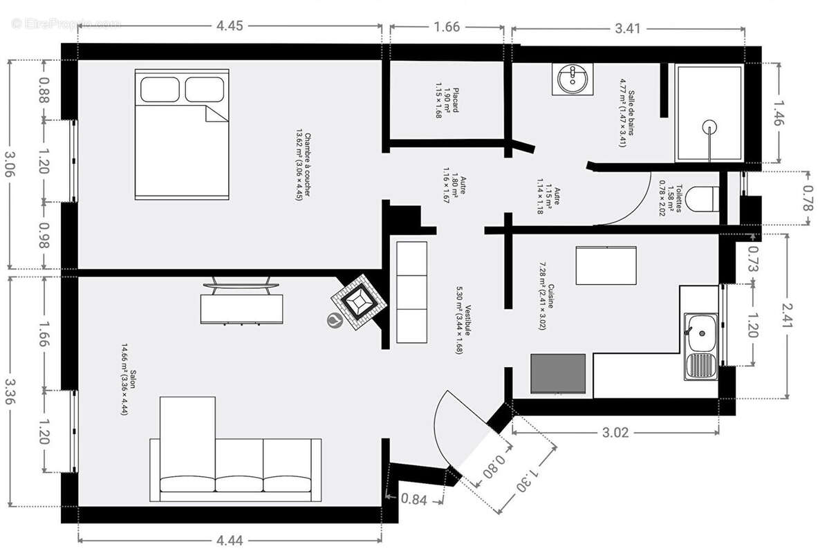 Appartement à PARIS-13E