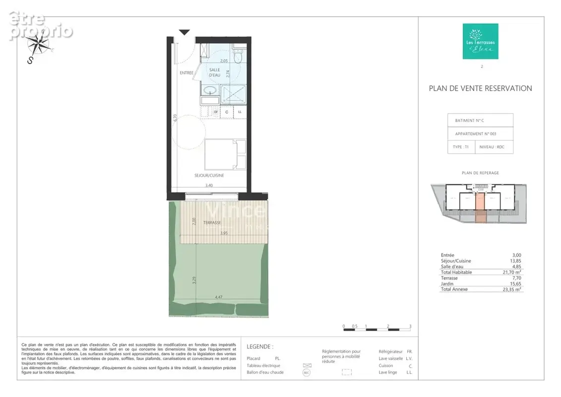 Nice saint-pancrace – 1 pièce 22 m² – terrasse & jardin plein sud – résidence neuve avec piscine - parking - photo 3