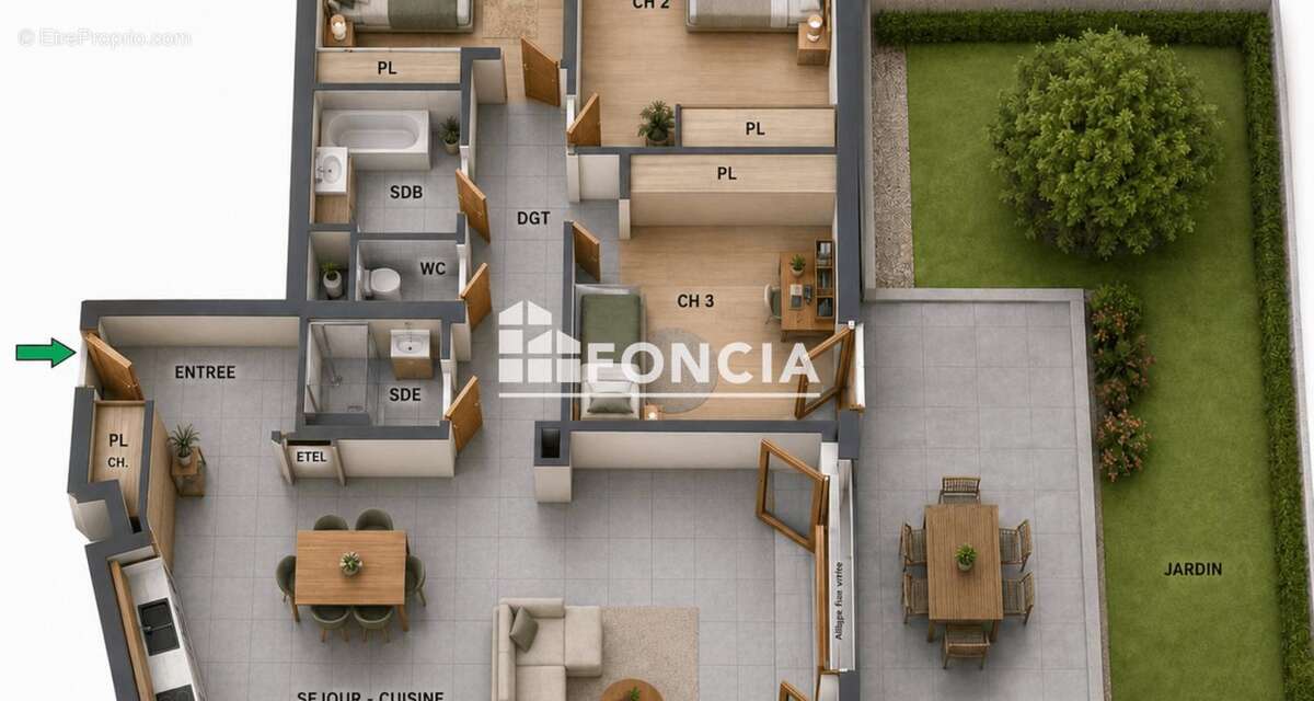 Appartement T4 neuf avec terrasse, jardin, vue lac et frais de notaire offerts - photo 11