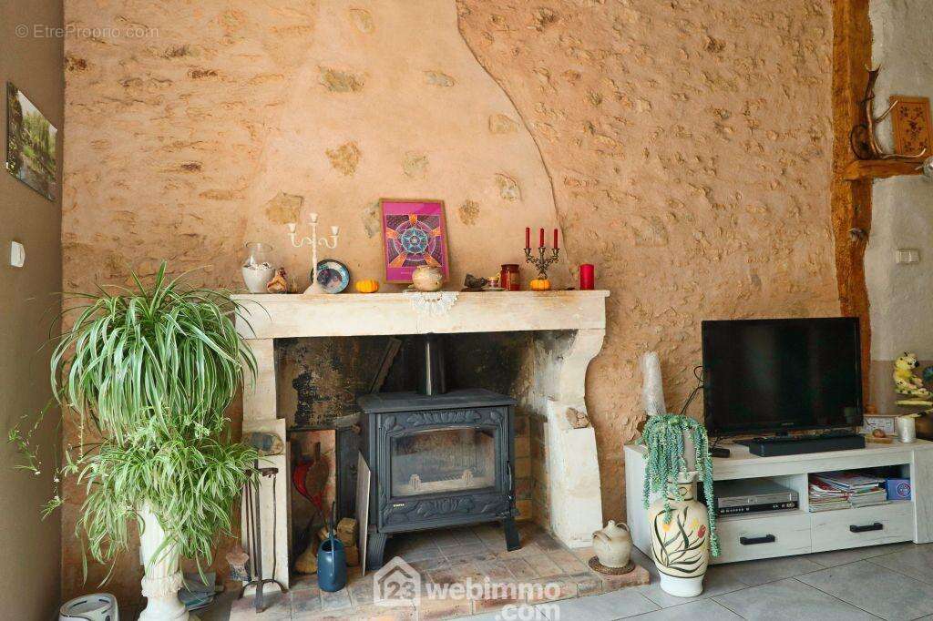 Et un poêle à bois. - Maison à MARIGNY-CHEMEREAU