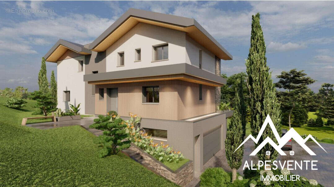 vente-maison-5ch-studio-sous-sol-jardin-publier-alpesvente - Maison à PUBLIER