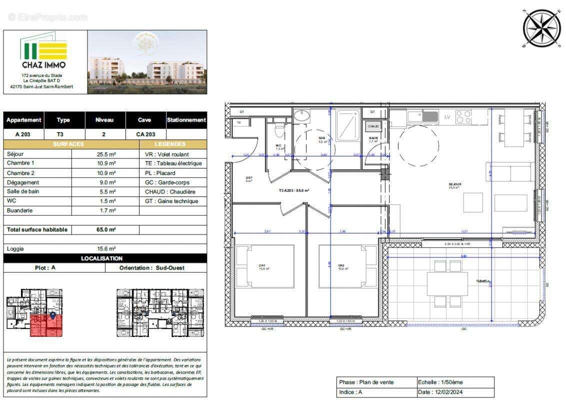 Appartement à LE COTEAU