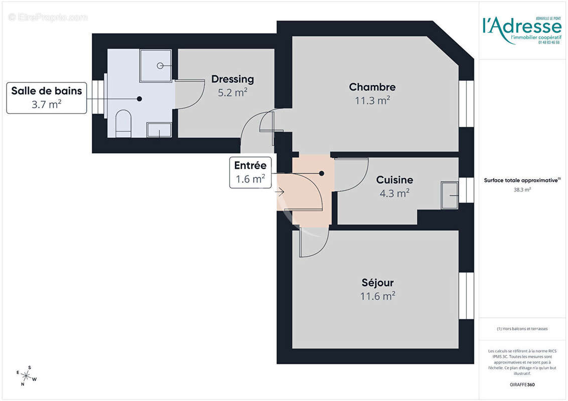 Appartement Ivry Sur Seine 2 pièce(s) 38,33m² - photo 7