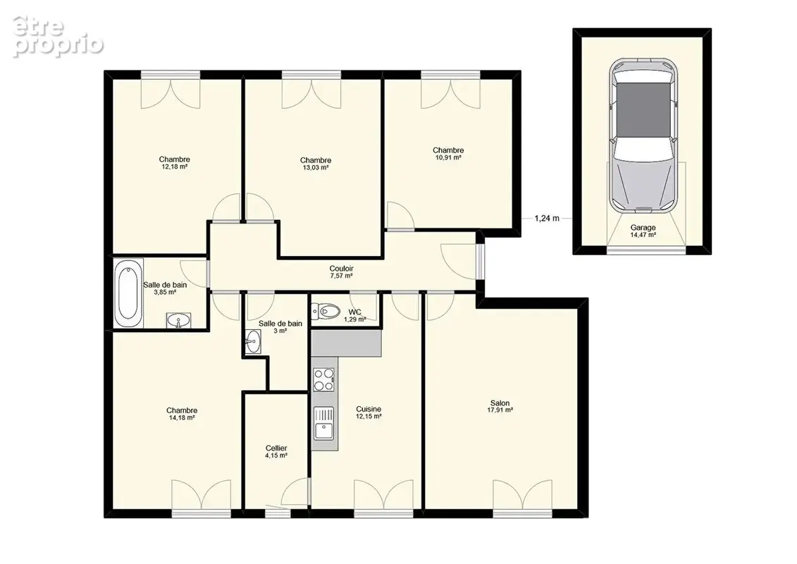 Maison Vitrolles 5 pièce(s) 104 m2 , jardin de 400m² - photo 10