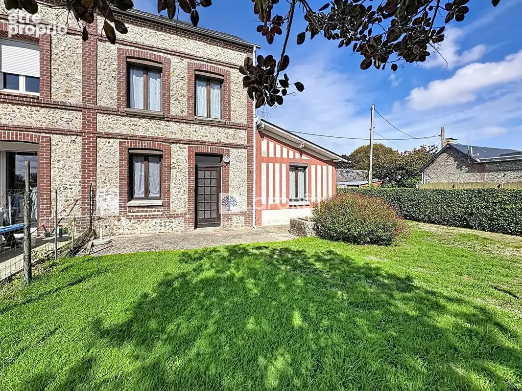 Proche Fécamp Maison mitoyenne brique silex avec terrain annexe - photo 7