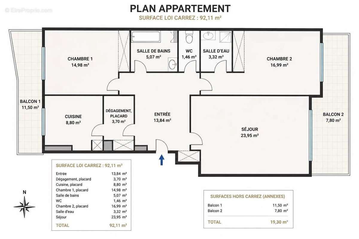 Cap-d’Ail – 3 pièces dans résidence luxueuse - photo 9