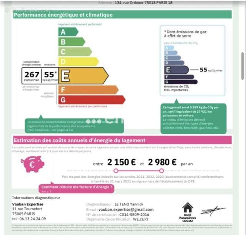 Appartement à PARIS-18E