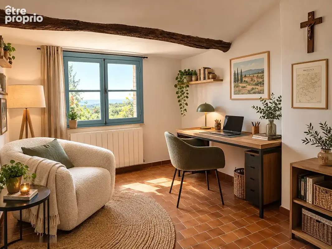 RÉGUSSE : maison de village , 3 chambres, bureau avec vue dégagée et cave - photo 14