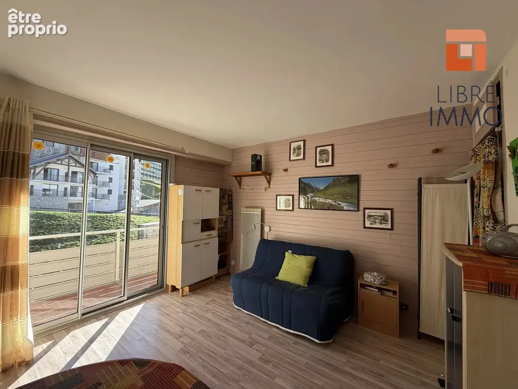 À vendre, exclusivité, gourette, studio 30m² avec balcon, casier à skis - photo 2