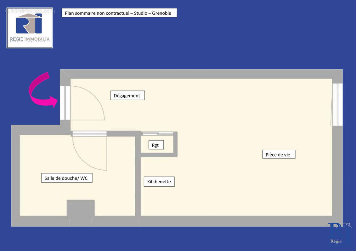 Plan sommaire non contractuel  - Appartement à GRENOBLE