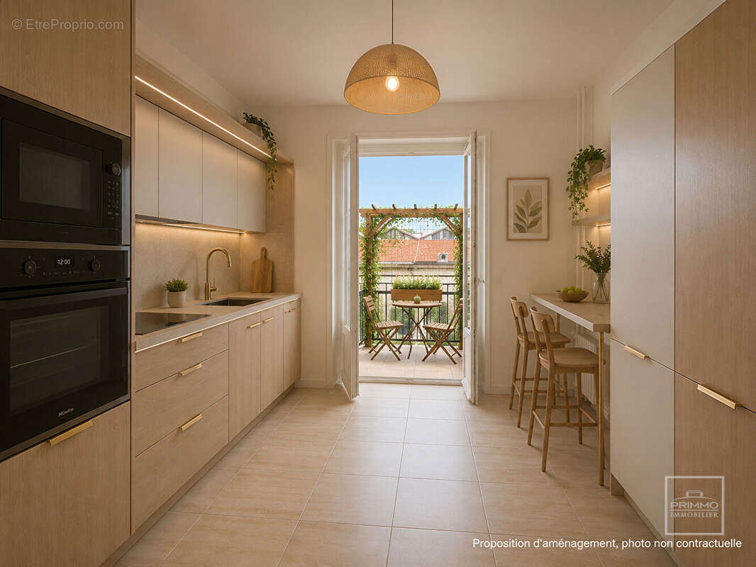 Lyon 6, triangle d'or, 67.09m², etage eleve, balcon - photo 3