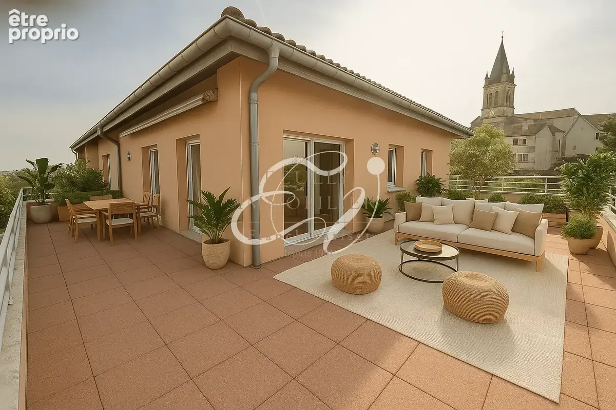 VENTE 69570 DARDILLY APPARTEMENT T4 128 m2 DERNIER ETAGE , 70 m2 de terrasses, deux garages et une cave - photo 2