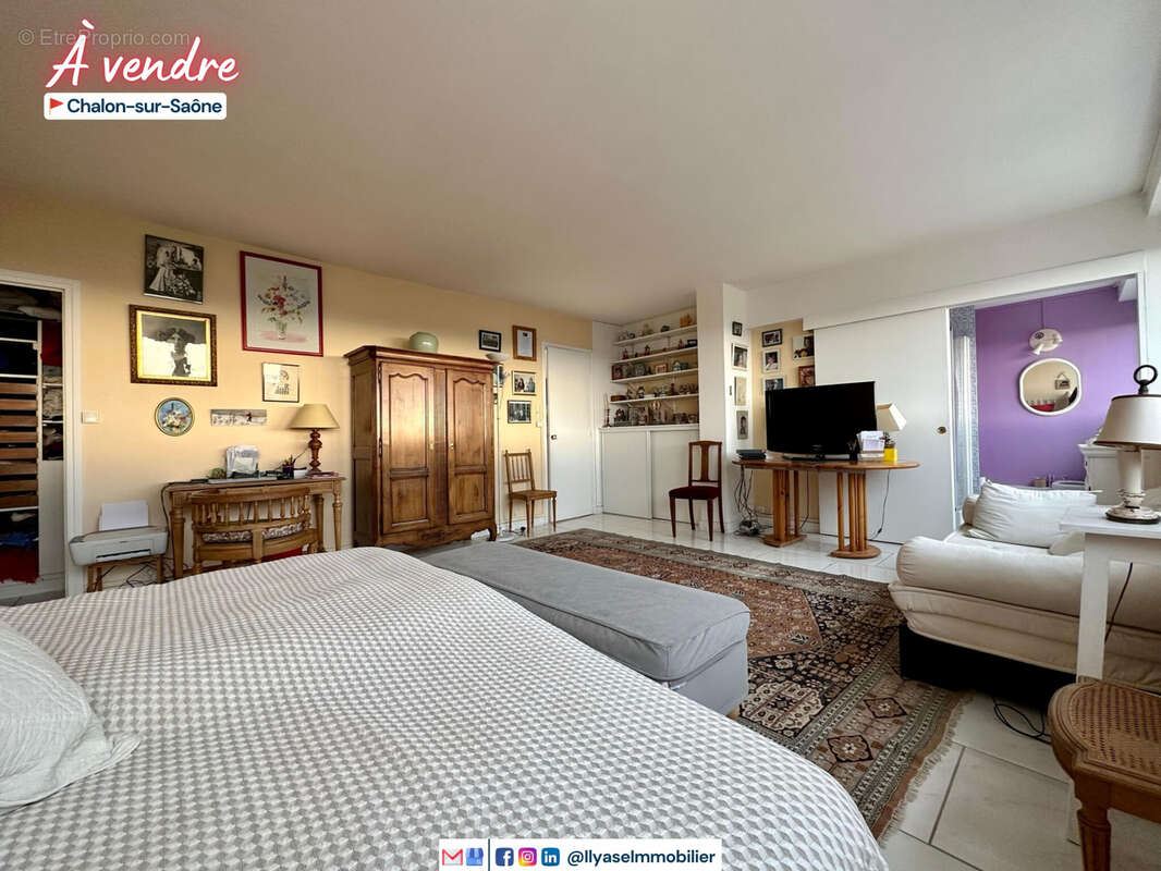 T4  130 m2  double balcon  chalon s/s - photo 14