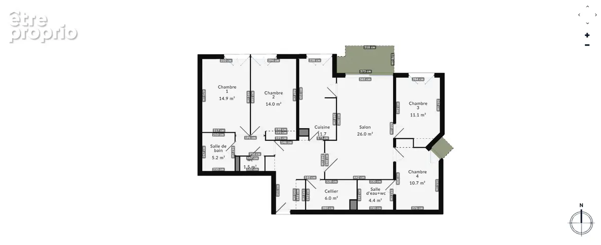 Appartement Angers 5 pièces 111 m2 Val Mollières - photo 8