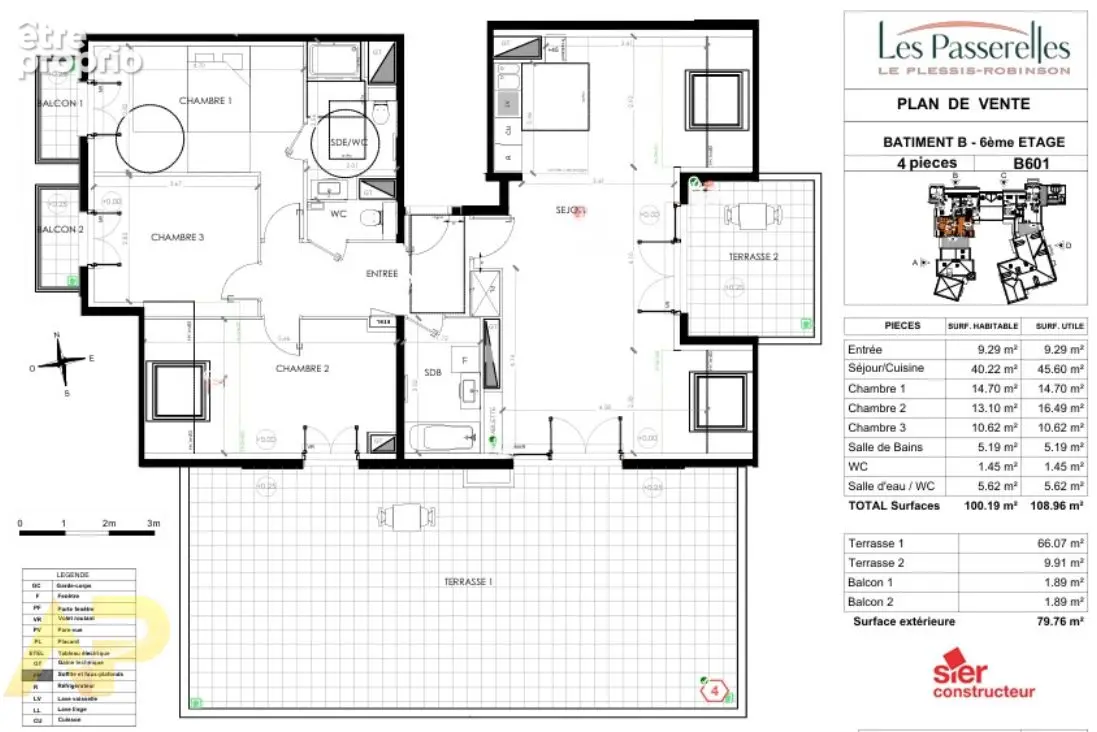 Appartement Le Plessis Robinson 4 pièce(s) 100 m2 - photo 17