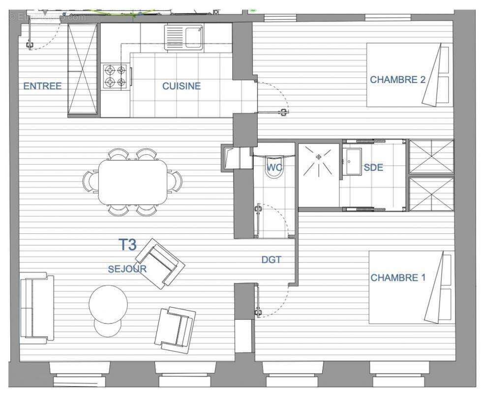 Appartement à PARIS-2E