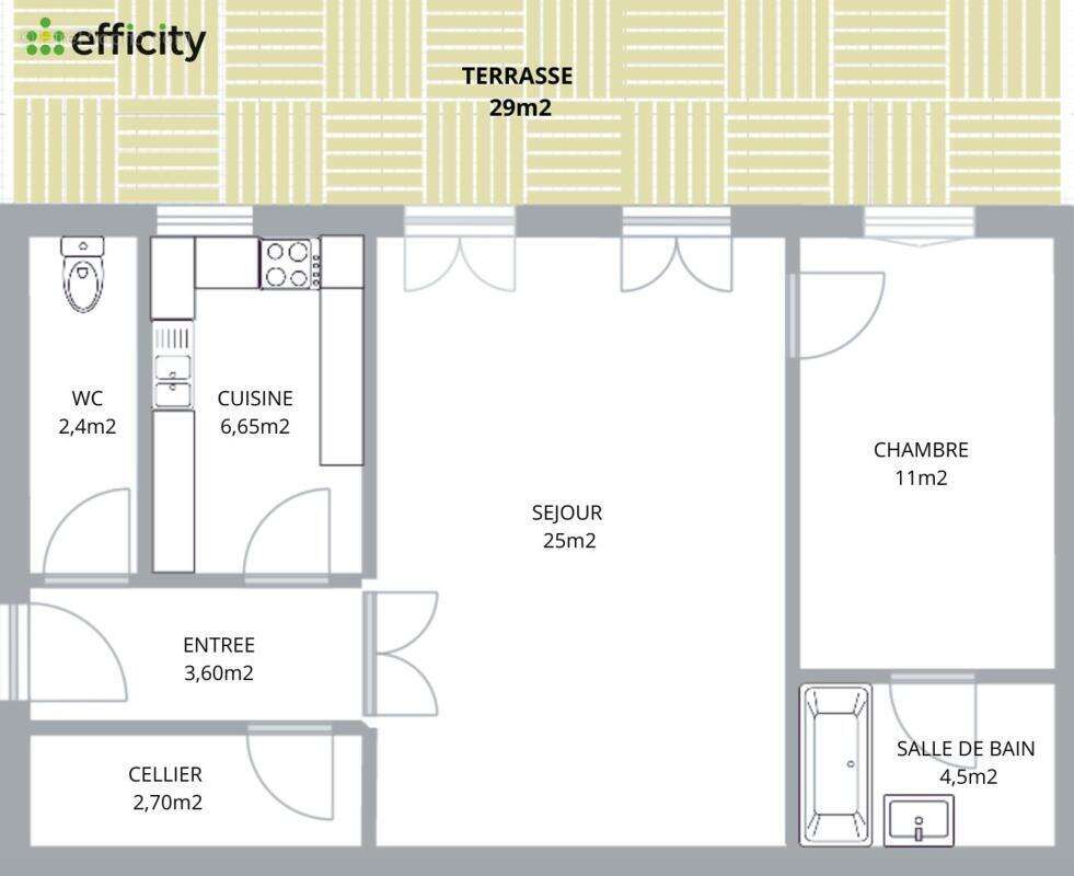 Appartement à BAILLY-ROMAINVILLIERS