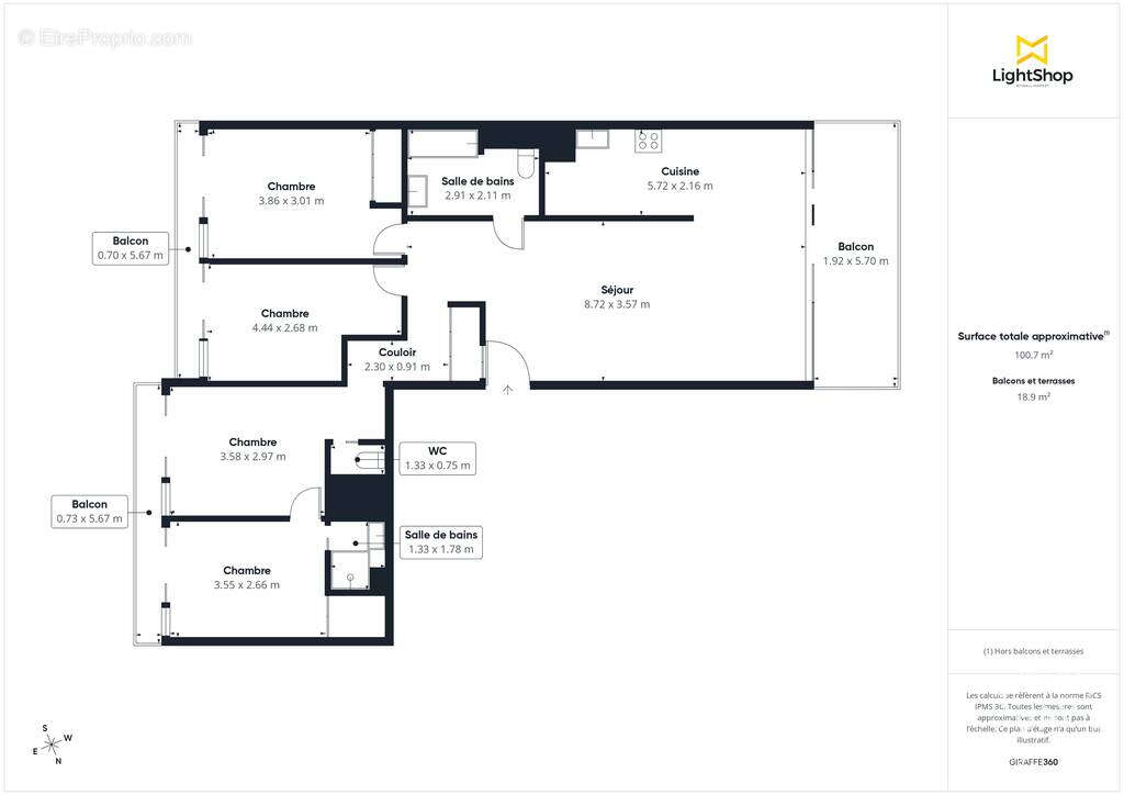 Appartement à PARIS-20E