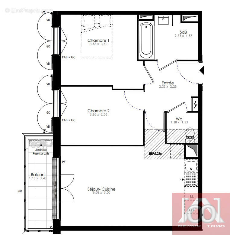 Appartement à VILLENEUVE-SAINT-GEORGES