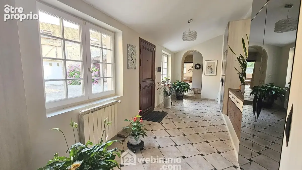 Une spacieuse entrée de 19 m² avec ses placards.
