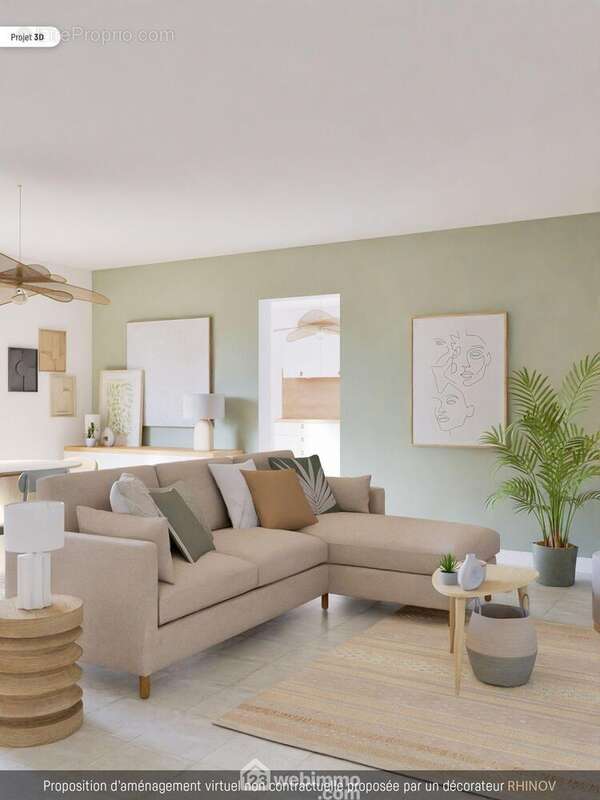 Avec un salon côté poêle, - Maison à QUINCAY