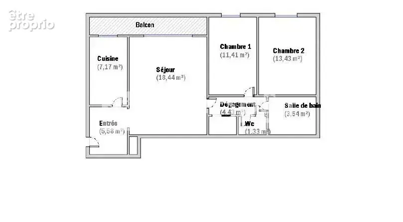 Appartement Paris 3 pièce(s) 66 m2 - photo 10
