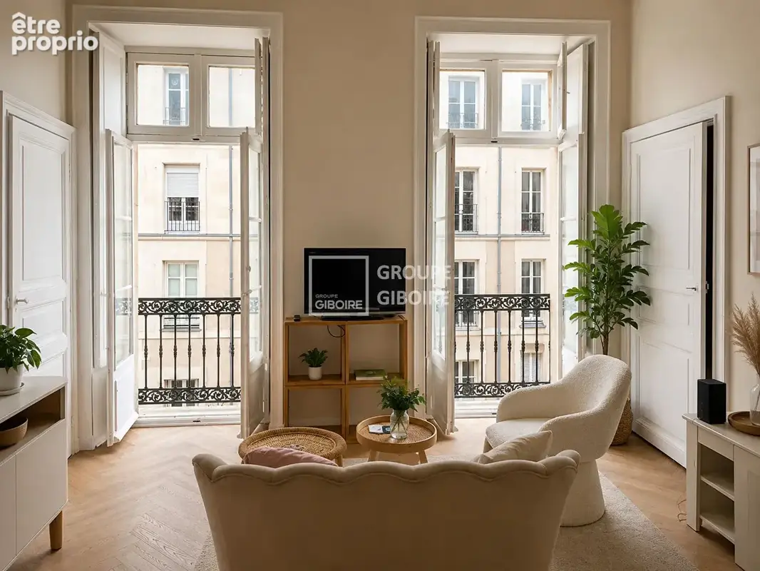A vendre - agence giboire nantes - appartement t3 de 56 m2 - nantes quartier hôtel de ville - photo 2